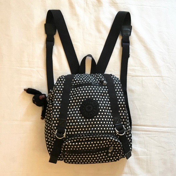 Kipling Backpack Joetsu S Black & White - Picture 1 of 15